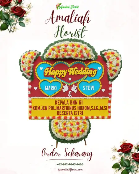 Papan Bunga Pernikahan Belalau